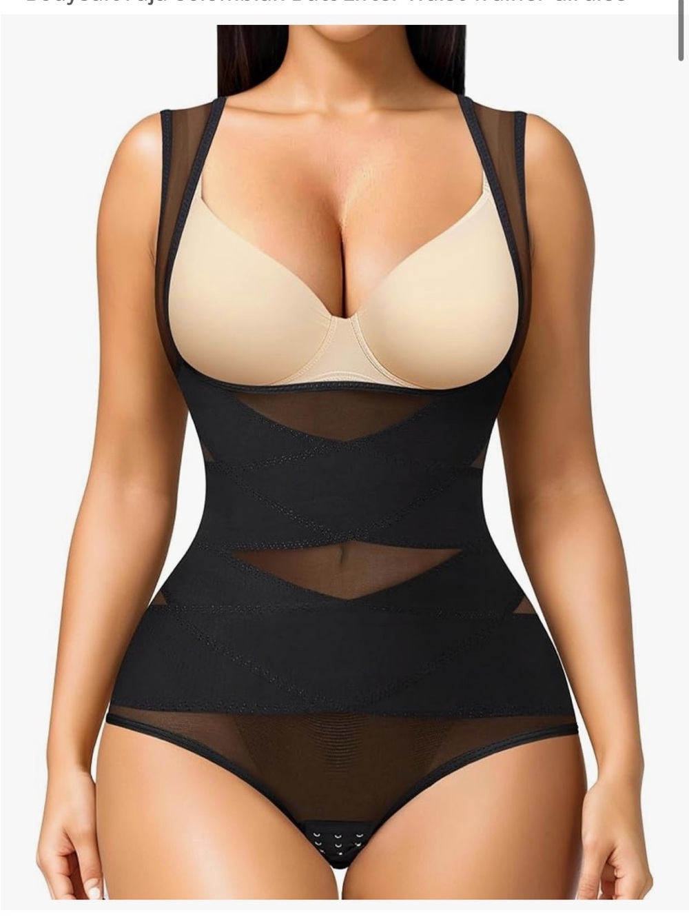 Black Waist Sculpting Shapewear Tank for Women